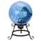 9.25" Black Scroll Designed Garden Gazing Ball Stand